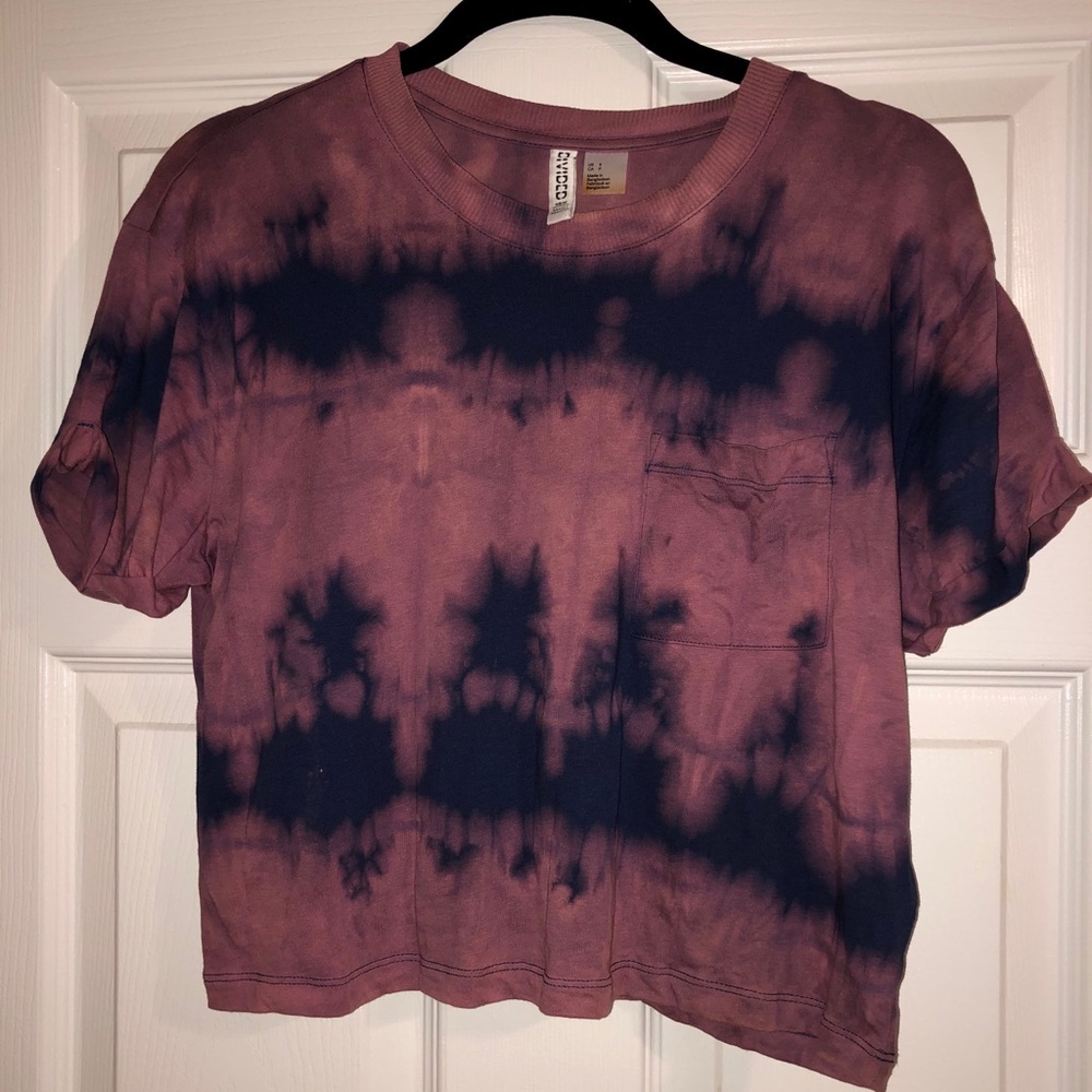 Custom acid wash H&M crop top